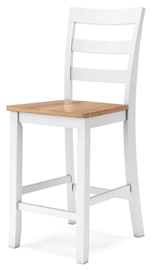 Gesthaven Counter Height Dining Table and 2 Barstools in Natural/White