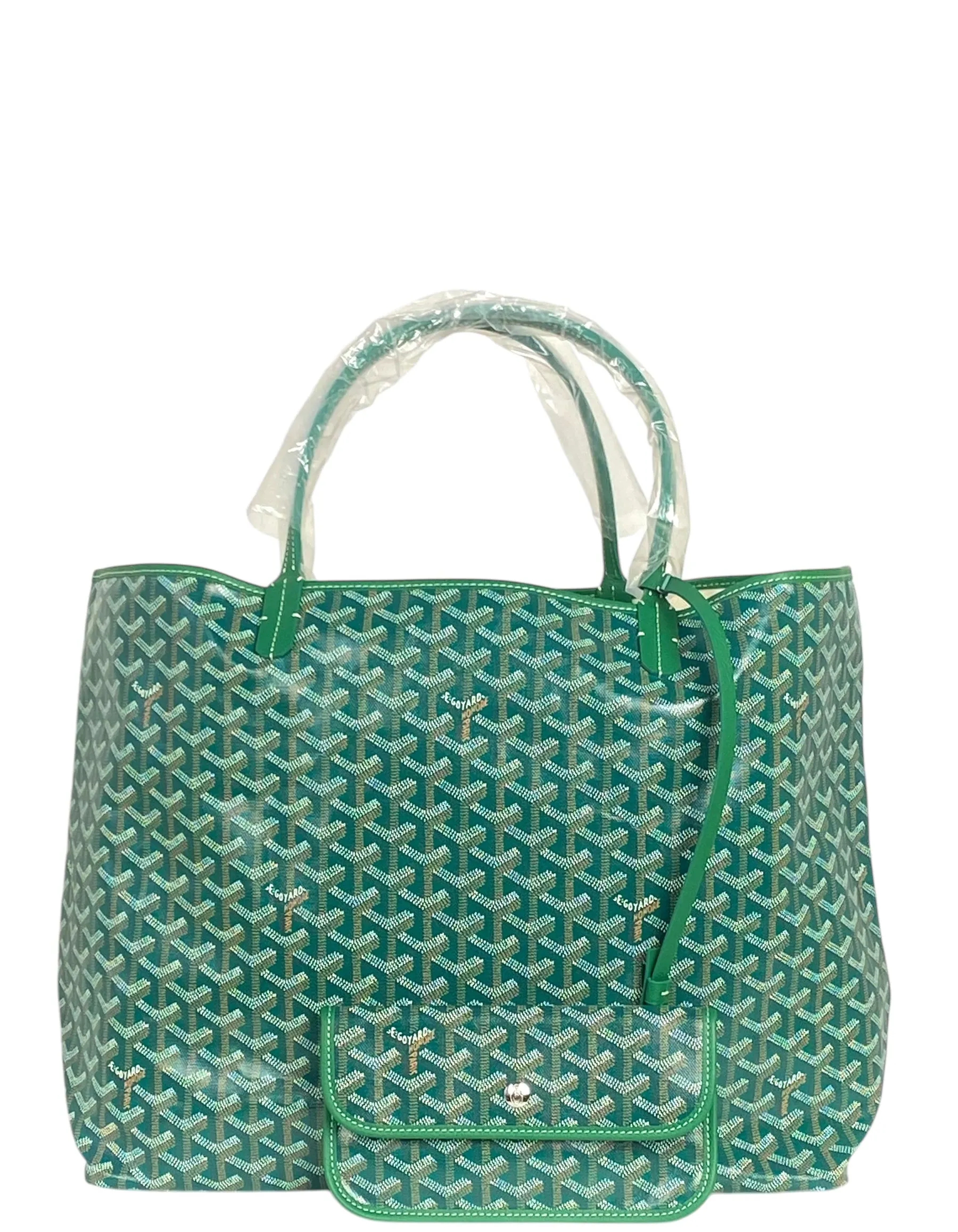 Goyard NEW Green Goyardine St. Louis GM Tote